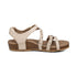 Jillian Braided Quarter Strap Sandal in Ivory