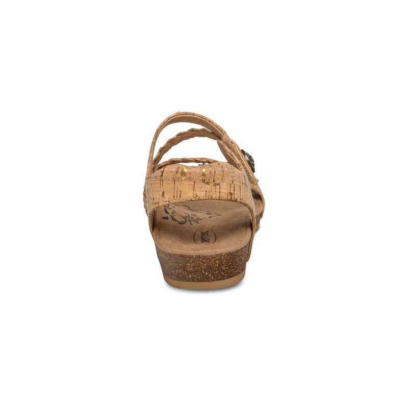 Jillian Braided Quarter Strap Sandal in Cork