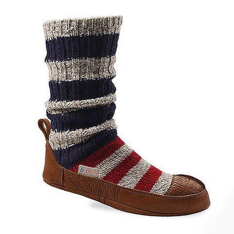 Maine Slipper Sock in Navy/Red CLOSEOUTS