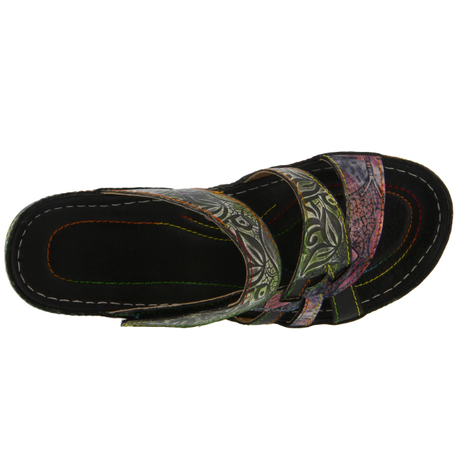 Caiman Slide Sandal in Black CLOSEOUTS