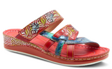 Caiman Slide Sandal in Red CLOSEOUTS