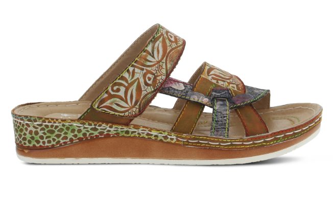 Caiman Slide Sandal in Camel CLOSEOUTS