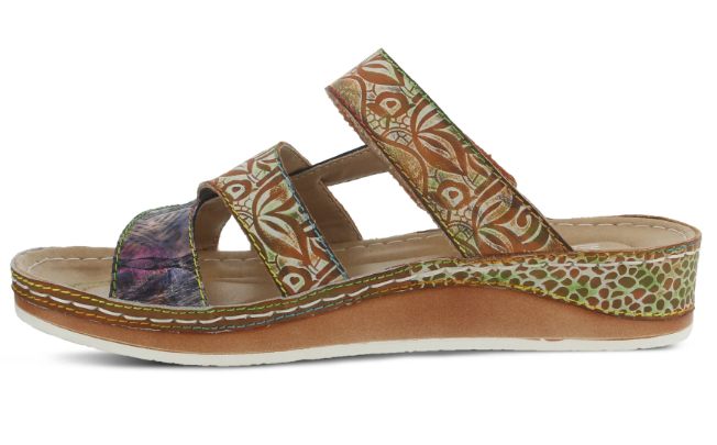 Caiman Slide Sandal in Camel CLOSEOUTS