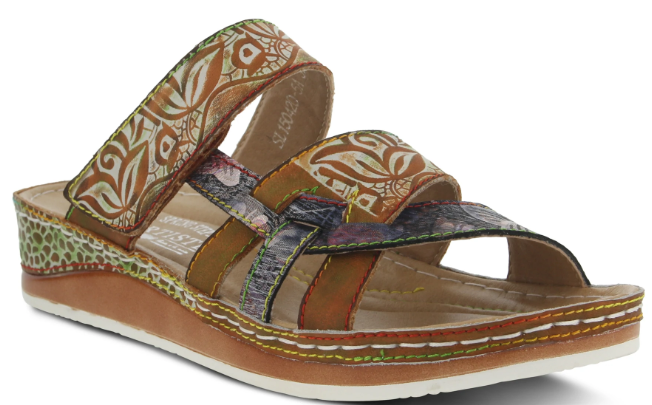 Caiman Slide Sandal in Camel CLOSEOUTS