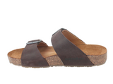 Andrea Two Strap Sandal in Brown CLOSEOUTS