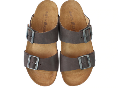 Two Strap Sandal "Andrea" in Brown CLOSEOUTS