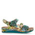 Joelina-Dazi Adjustable Walking Sandal in Turquoise CLOSEOUTS