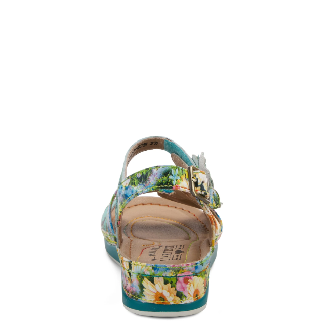 Joelina-Dazi Adjustable Walking Sandal in Turquoise CLOSEOUTS