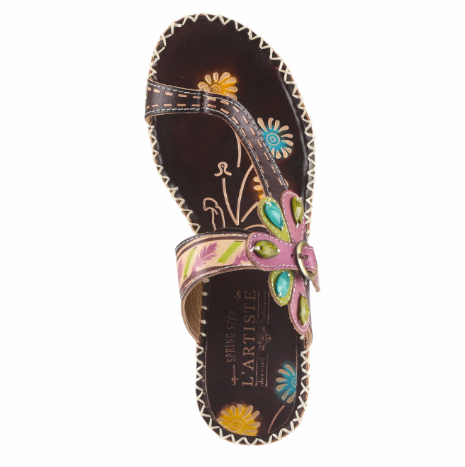 Santorini Slide Sandal in Brown CLOSEOUTS