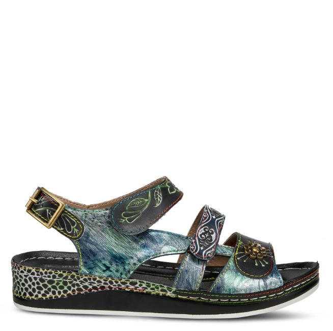 Sumacah Strappy Walking Sandal in Black Multi CLOSEOUTS