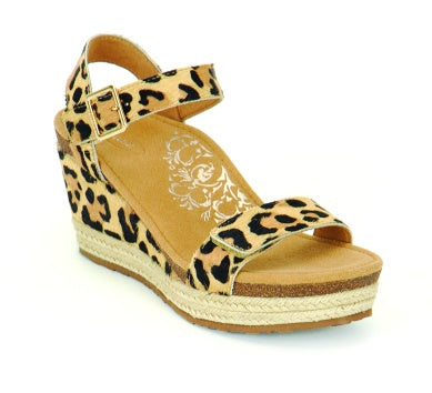 Sydney Quarter Strap Espadrille Wedge in Leopard