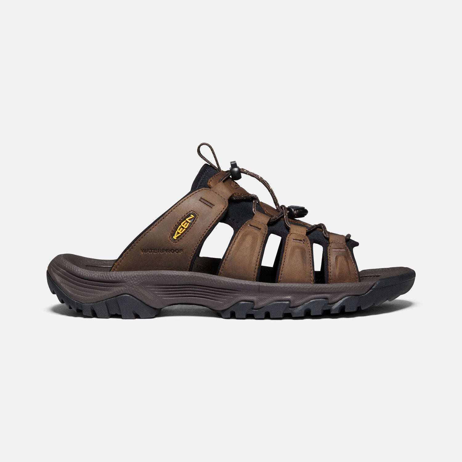 Men's Targhee III Leather Slide Sandal in Bison/Mulch CLOSEOUTS