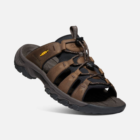 Men's Targhee III Leather Slide Sandal in Bison/Mulch CLOSEOUTS
