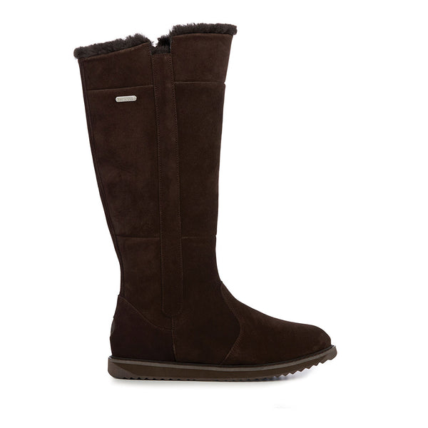 Moonta Tall Sheepskin Boot in Espresso CLOSEOUTS