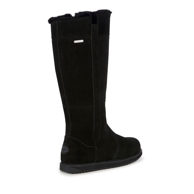 Moonta Tall Sheepskin Boot in Black CLOSEOUTS