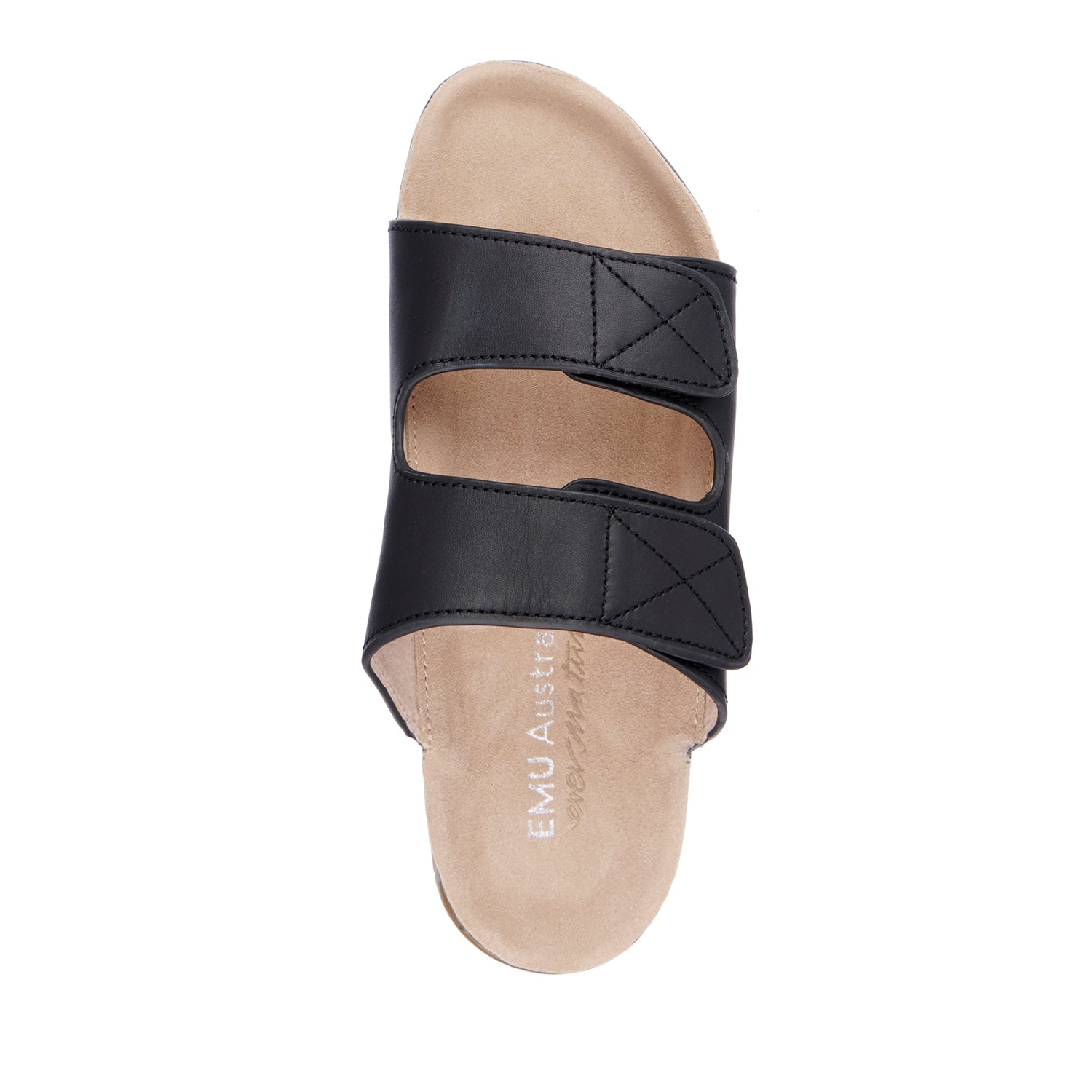 Baza Leather Slide in Black CLOSEOUTS