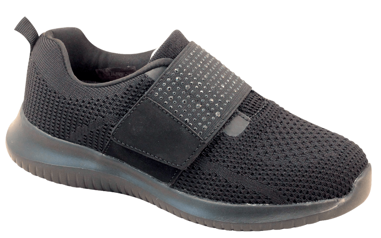 Align Velcro-Strap Mesh Sneaker in Black CLOSEOUTS