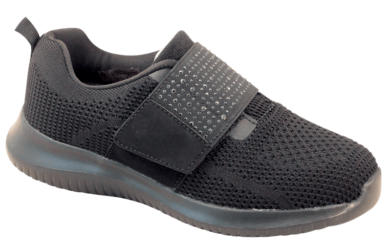 Align Velcro-Strap Mesh Sneaker in Black