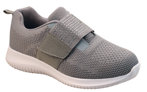 Align Velcro-Strap Mesh Sneaker in Grey CLOSEOUTS