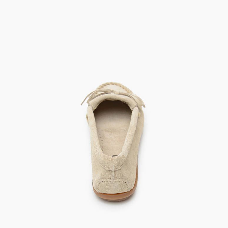 Women's Kilty Hardsole Moccasin in Stone