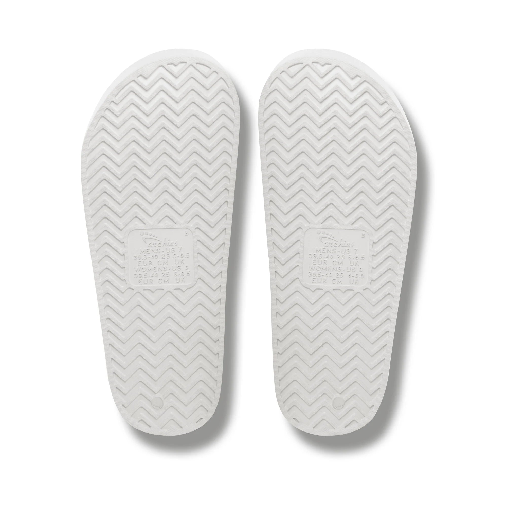 Archies Arch Support Slides in White