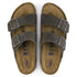 Arizona Soft Footbed Sandal in Iron Oiled Leather