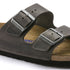 Arizona Soft Footbed Sandal in Iron Oiled Leather