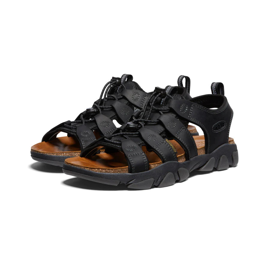 Men's Daytona II Open-Toe Walking Sandal in Black/Black CLOSEOUTS