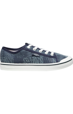 Elsa Washable Canvas Sneaker in Navy Patchwork CLOSEOUTS