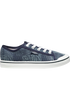 Elsa Washable Canvas Sneaker in Navy Patchwork CLOSEOUTS