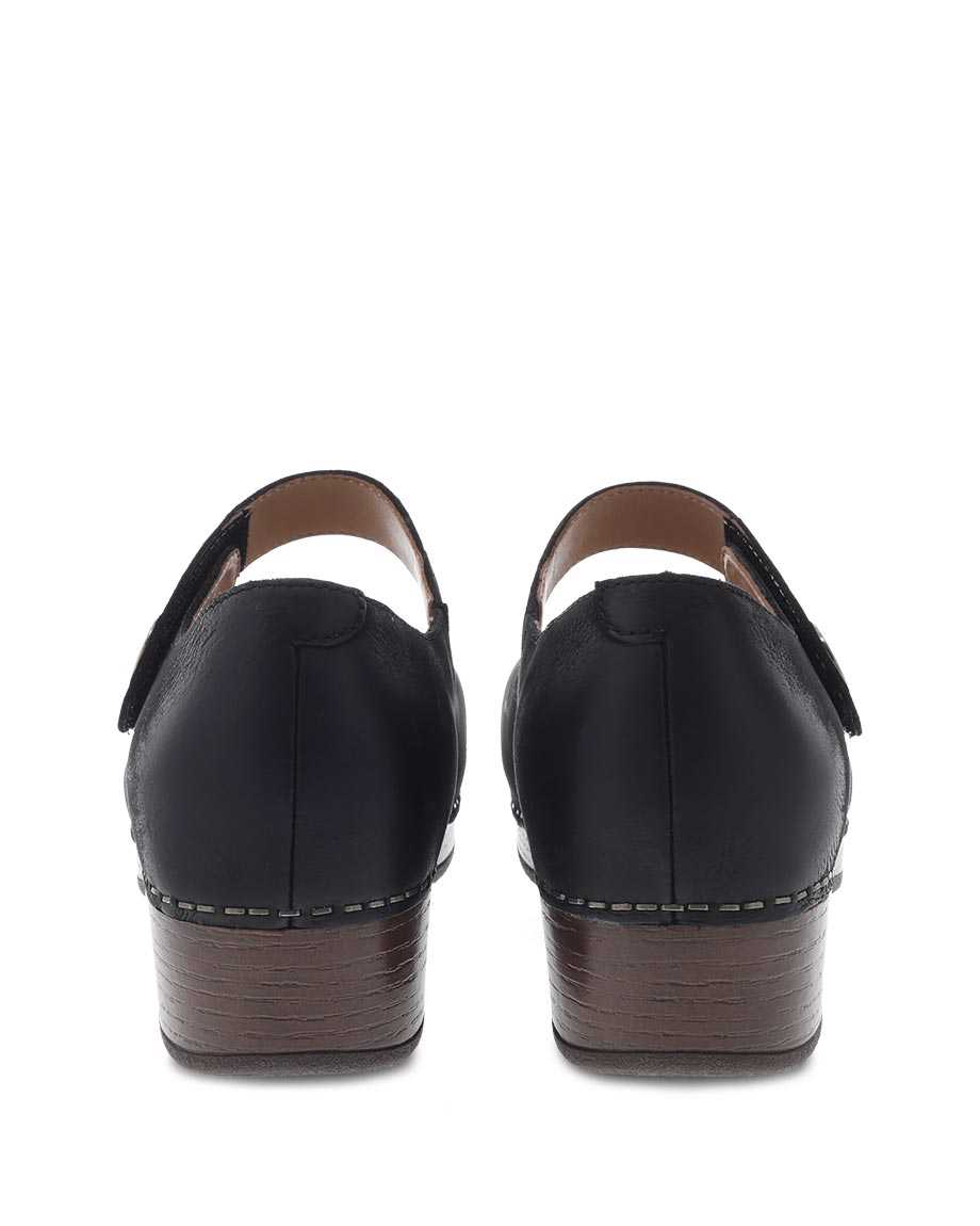 Beatrice Nubuck Mary Jane Clog in Black