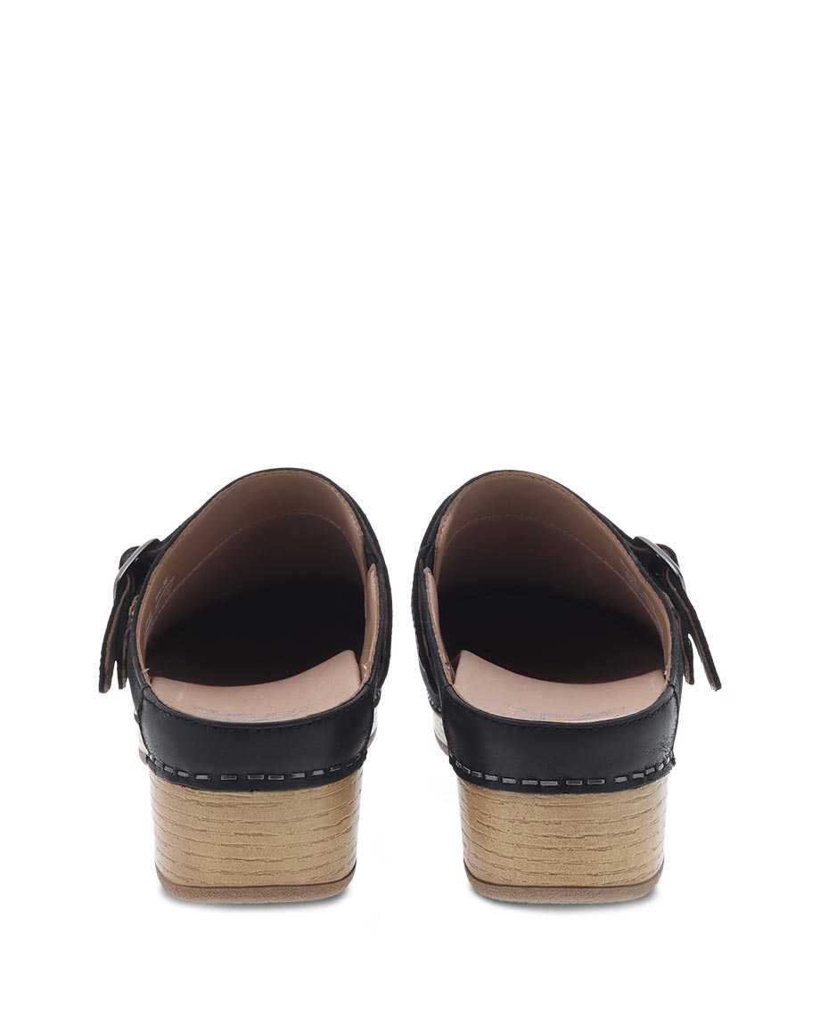 Berry Nubuck Convertible Mule in Black