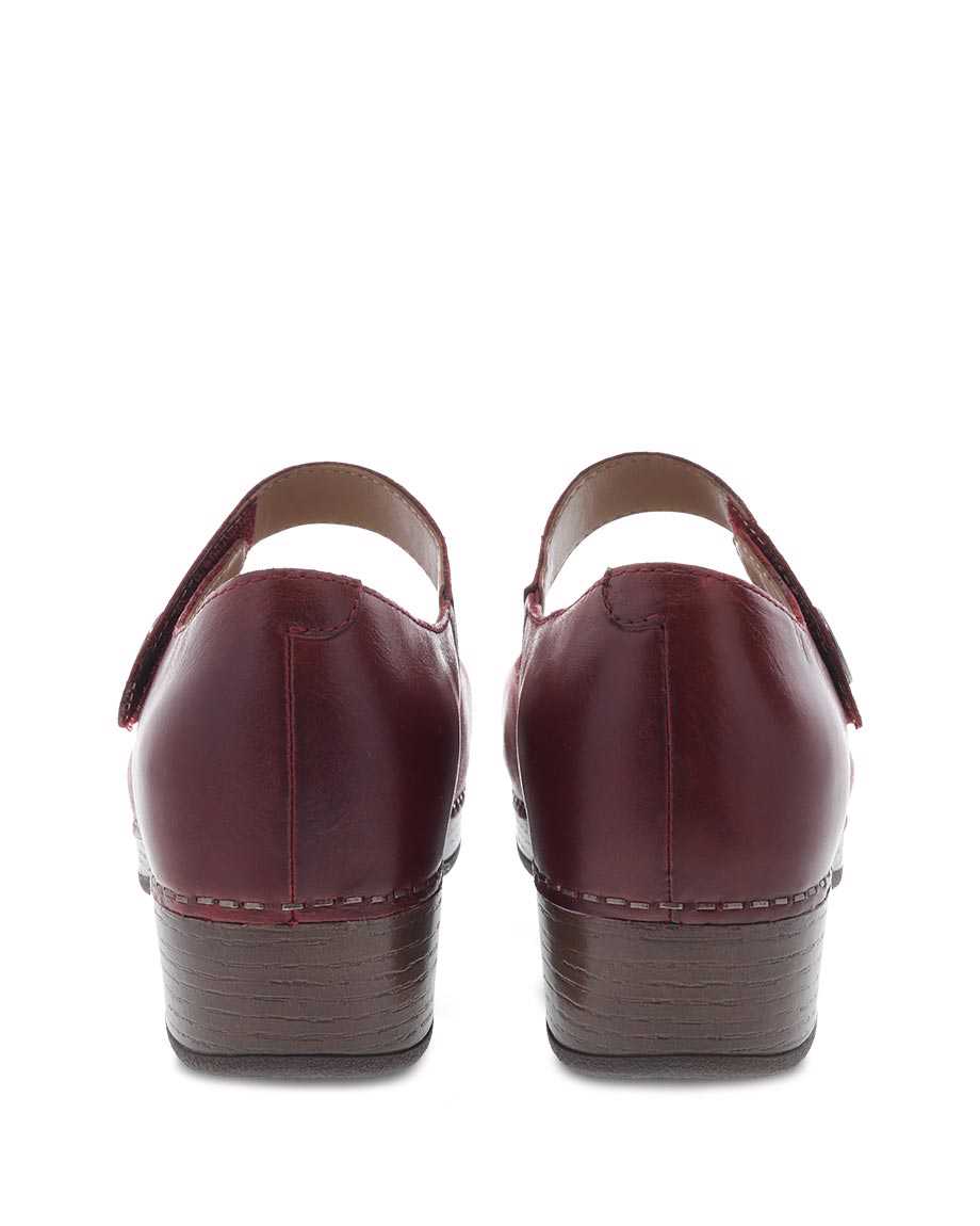 Beatrice Nubuck Mary Jane Clog in Red