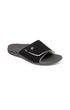 Kiwi Adjustable Slide Sandal in Black and Grey CLOSEOUTS