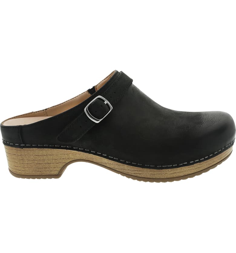 Berry Nubuck Convertible Mule in Black