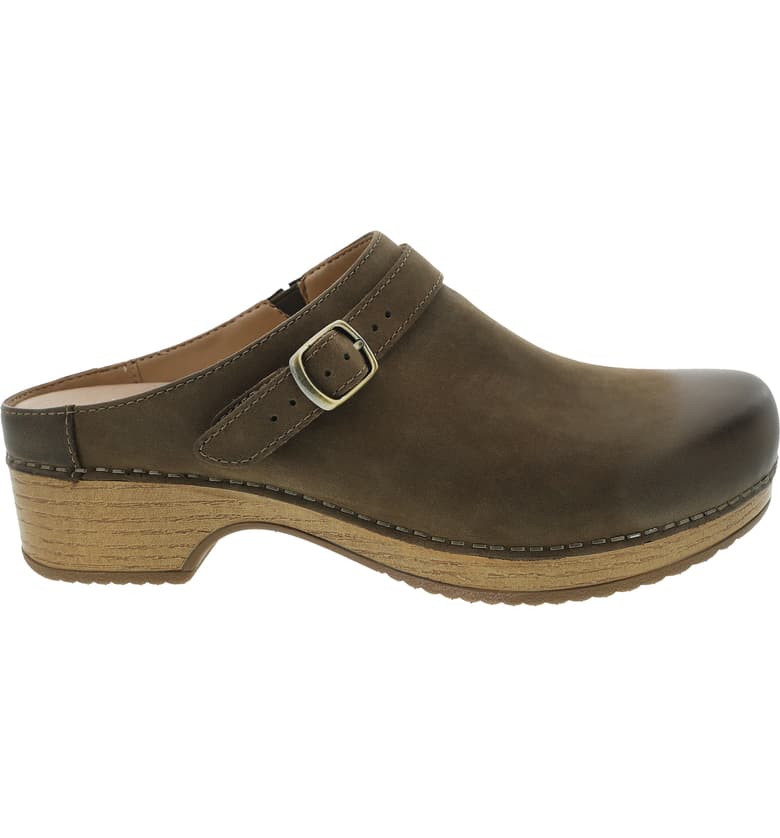 Berry Nubuck Convertible Mule in Mushroom