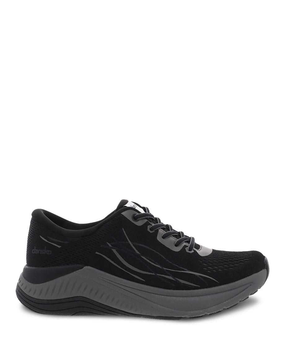 Pace Mesh WIDE Walking Shoe in Black and Grey