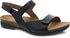 Ronda Waxy Burnished Sandal in Black CLOSEOUTS