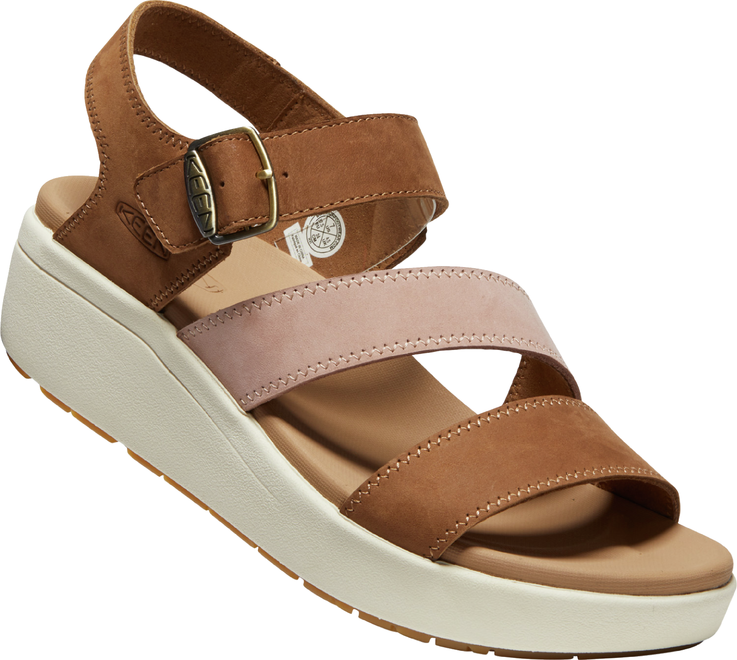 Ellecity Wedge Walking Sandal in Toasted Coconut/Fawn