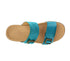 Caprera Sandal in Deep Teal Velour CLOSEOUTS