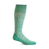 Damask Moderate Graduated Compression Socks in Spearmint