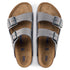 Arizona Soft Footbed Sandal in Dove Grey Suede