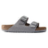 Arizona Soft Footbed Sandal in Dove Grey Suede