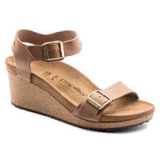 Soley Wedge Sandal in Cognac