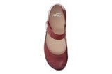 Beatrice Nubuck Mary Jane Clog in Red