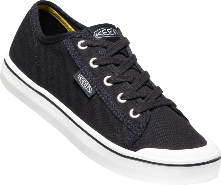 Elsa Canvas Retro Sneaker in Black and Star White CLOSEOUTS