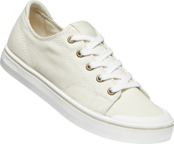 Elsa Canvas Retro Sneaker in Natural and White CLOSEOUTS