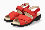 Geryna Hand Made Leather Sandal in Scarlet