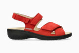 Geryna Hand Made Leather Sandal in Scarlet