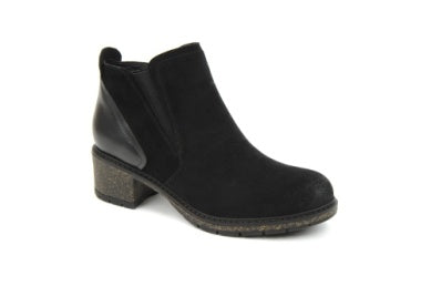 Frankie Twin Gore Ankle Boot in Black